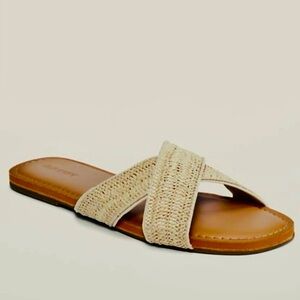 Old Navy Straw X Slide On Sandal